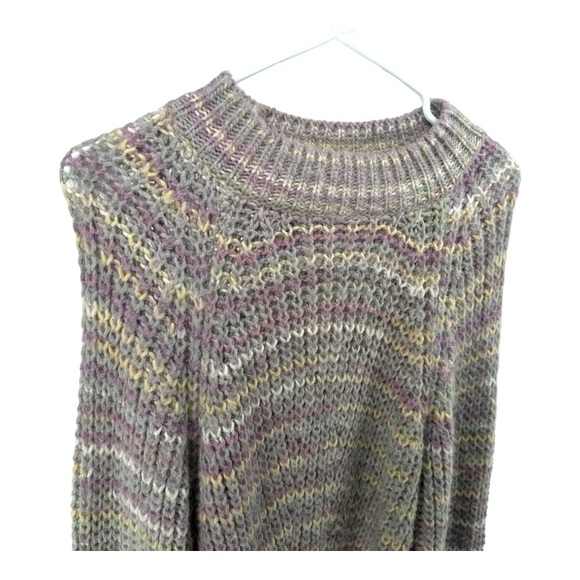 NICHOLAS | S Small Pastel Striped Alpaca Crew Sweater Oversized - Picture 3 of 11